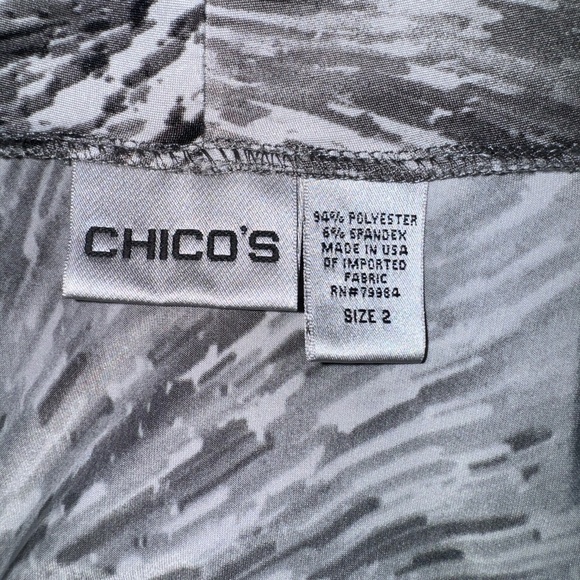 CHICO'S WATERCOLOR PRINT OPEN FRONT CARDIGAN KNIT TOP #12 - Picture 3 of 3